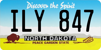 ND license plate ILY847