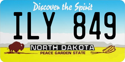 ND license plate ILY849