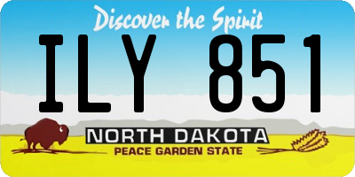 ND license plate ILY851