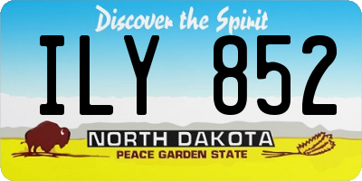 ND license plate ILY852