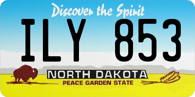 ND license plate ILY853