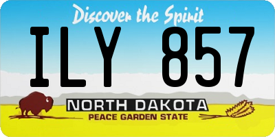 ND license plate ILY857