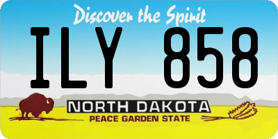 ND license plate ILY858