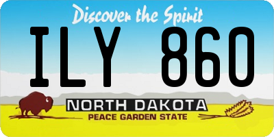 ND license plate ILY860