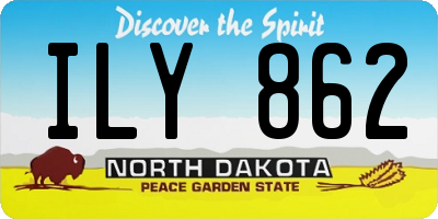 ND license plate ILY862