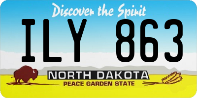 ND license plate ILY863