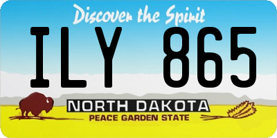 ND license plate ILY865