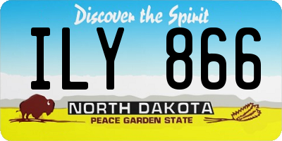 ND license plate ILY866