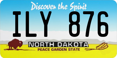 ND license plate ILY876