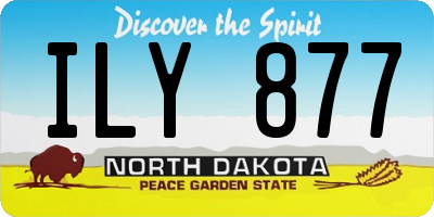 ND license plate ILY877