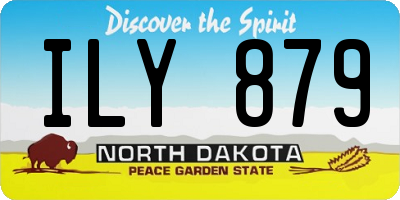 ND license plate ILY879