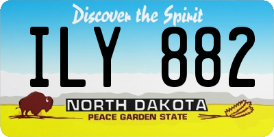 ND license plate ILY882