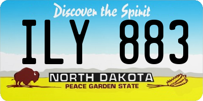 ND license plate ILY883