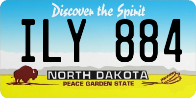 ND license plate ILY884
