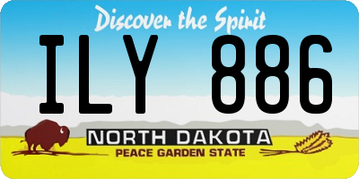 ND license plate ILY886