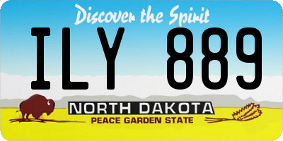 ND license plate ILY889