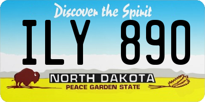 ND license plate ILY890