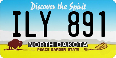ND license plate ILY891