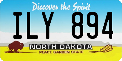 ND license plate ILY894