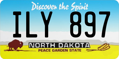 ND license plate ILY897
