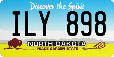 ND license plate ILY898