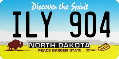 ND license plate ILY904