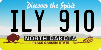 ND license plate ILY910