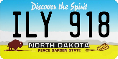 ND license plate ILY918