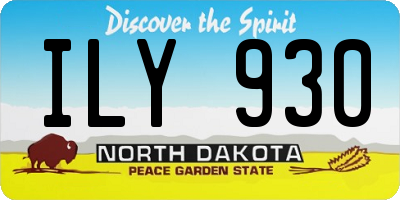 ND license plate ILY930