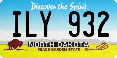 ND license plate ILY932