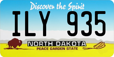 ND license plate ILY935