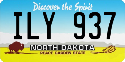 ND license plate ILY937