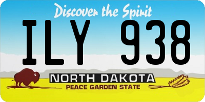ND license plate ILY938