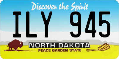 ND license plate ILY945