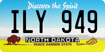 ND license plate ILY949