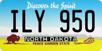 ND license plate ILY950