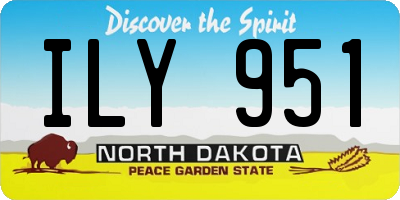 ND license plate ILY951