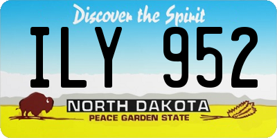 ND license plate ILY952