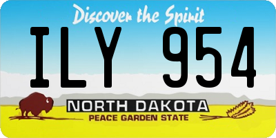 ND license plate ILY954