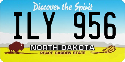 ND license plate ILY956