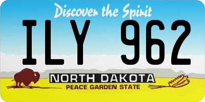 ND license plate ILY962