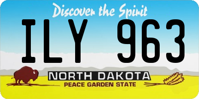 ND license plate ILY963