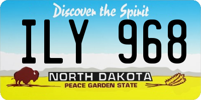 ND license plate ILY968