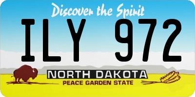 ND license plate ILY972
