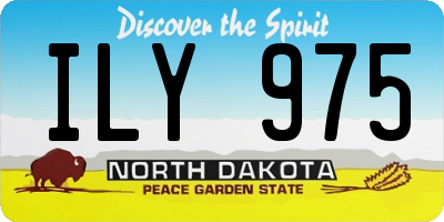 ND license plate ILY975