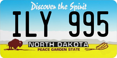 ND license plate ILY995