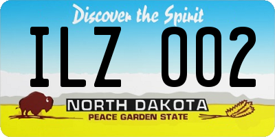 ND license plate ILZ002