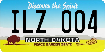 ND license plate ILZ004