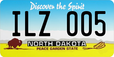 ND license plate ILZ005