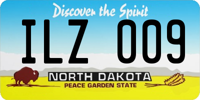ND license plate ILZ009